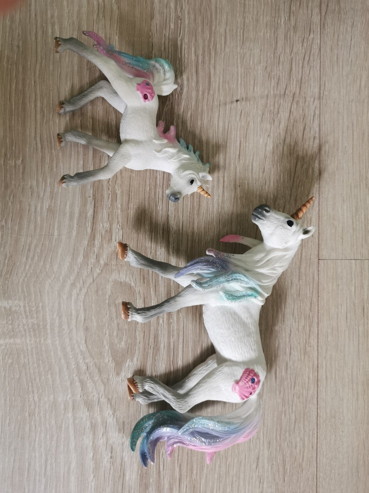 2 Schleich eenhoorns, Kinderen en Baby's, Ophalen of Verzenden, Zo goed als nieuw, Jongen of Meisje