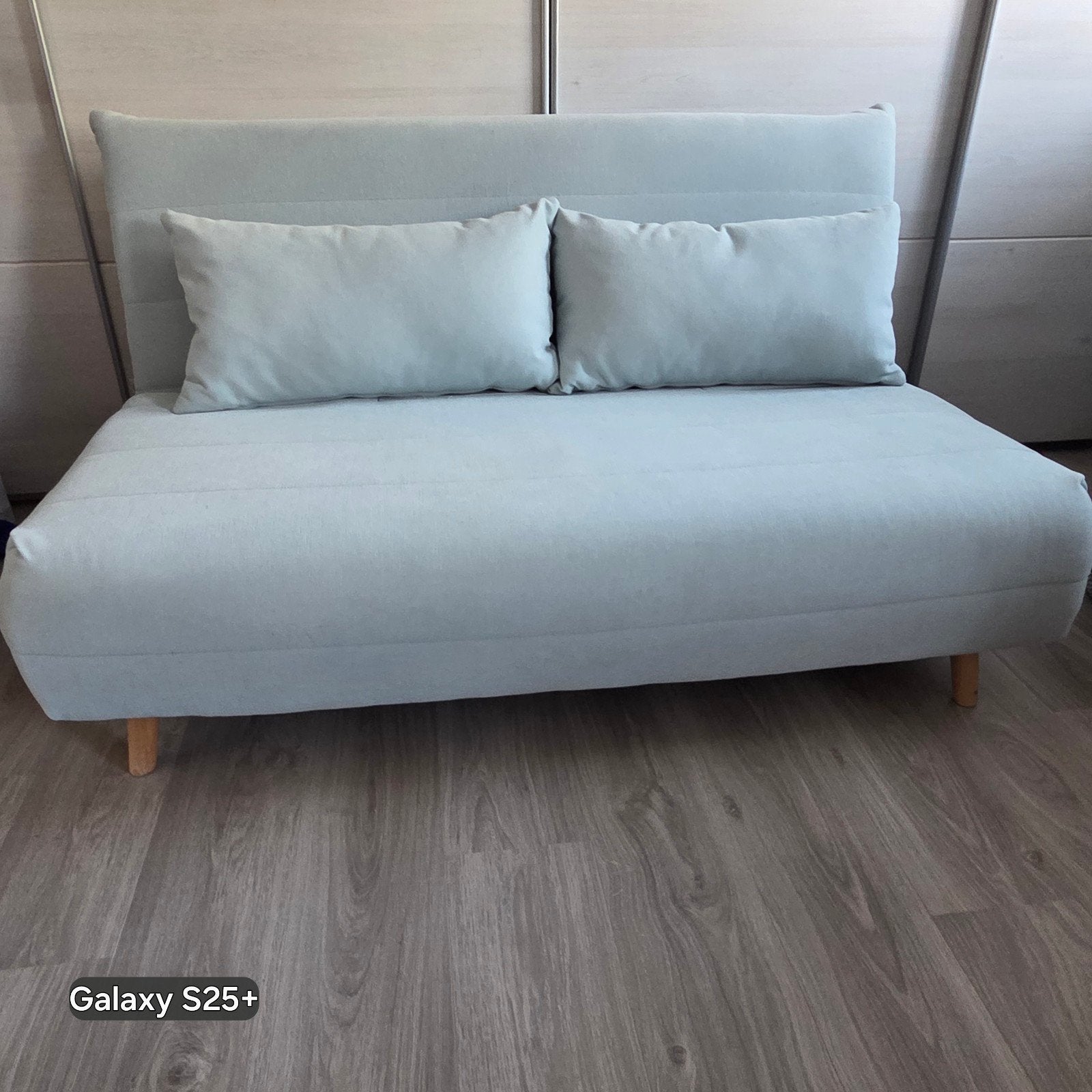 Nio slaapbank Maison du monde. Prachtige slaapbank  150 cm, Ophalen, Blauw, Tweepersoons, 190 cm of minder