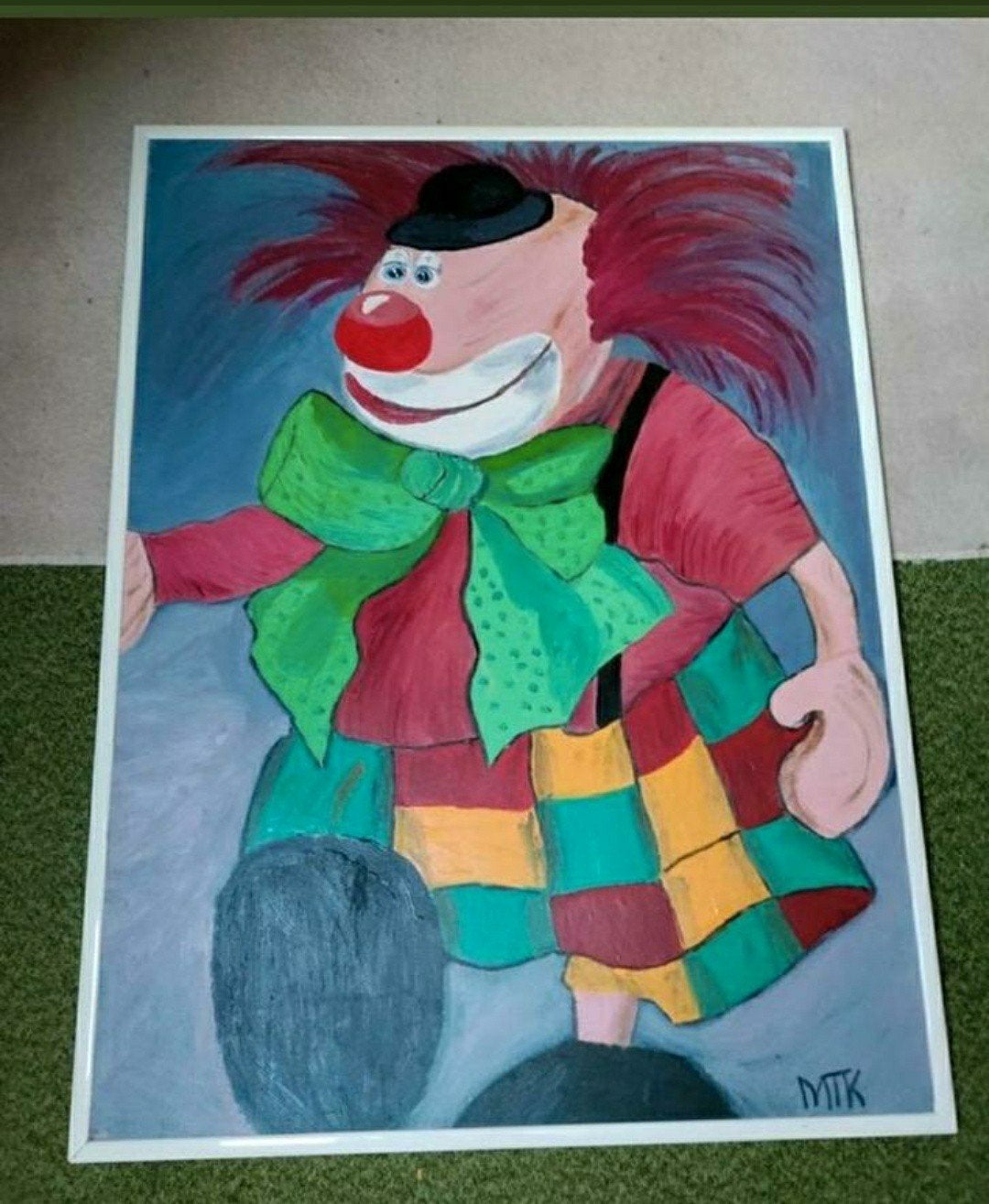 Clown,schilderij,Veranda,kleur,MTK,circus,woning,Osse,muur, Antiek en Kunst, Kunst | Schilderijen | Modern, Ophalen, Abstract