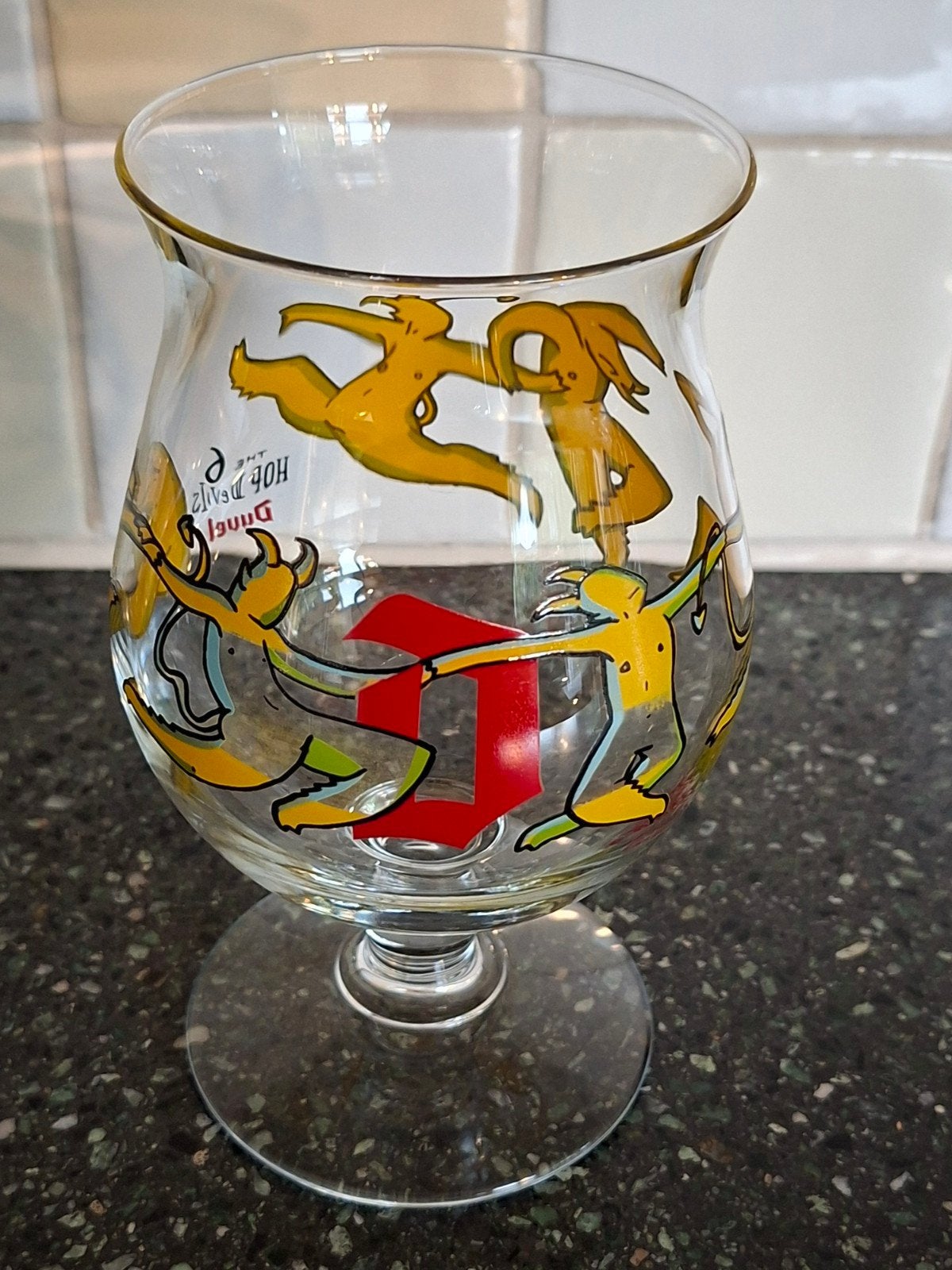 Duvel 6 Hop Devils Bierglas, Ophalen of Verzenden, Zo goed als nieuw