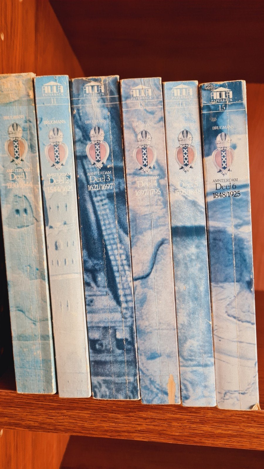 geschiedenis van amsterdam - complete set (6 delen), Boeken, Ophalen of Verzenden, 20e eeuw of later, Gelezen, Prof. dr. h. brugmans