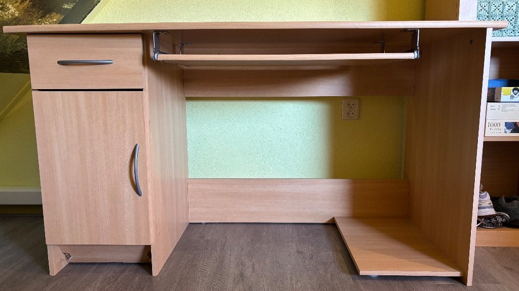 Bureau, Ophalen, Met lades, Gebruikt, 65 cm