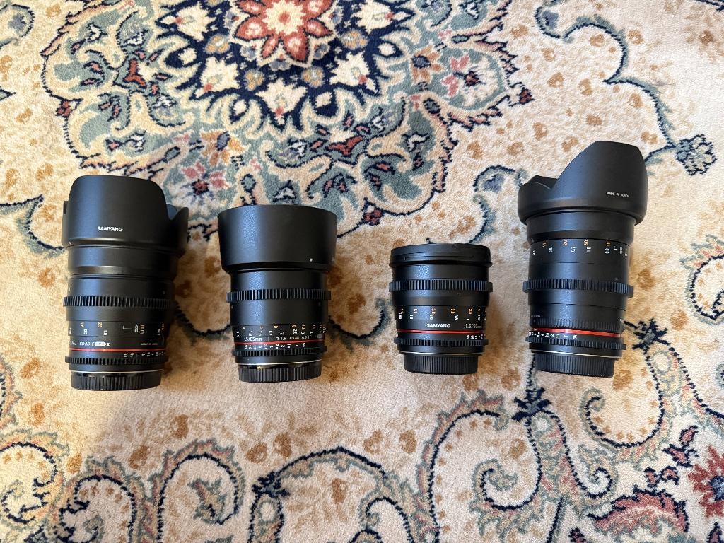 Samyang VDSLR II Cine Lenzenset  — Canon EF — Als nieuw, Ophalen of Verzenden, Zo goed als nieuw, Groothoeklens