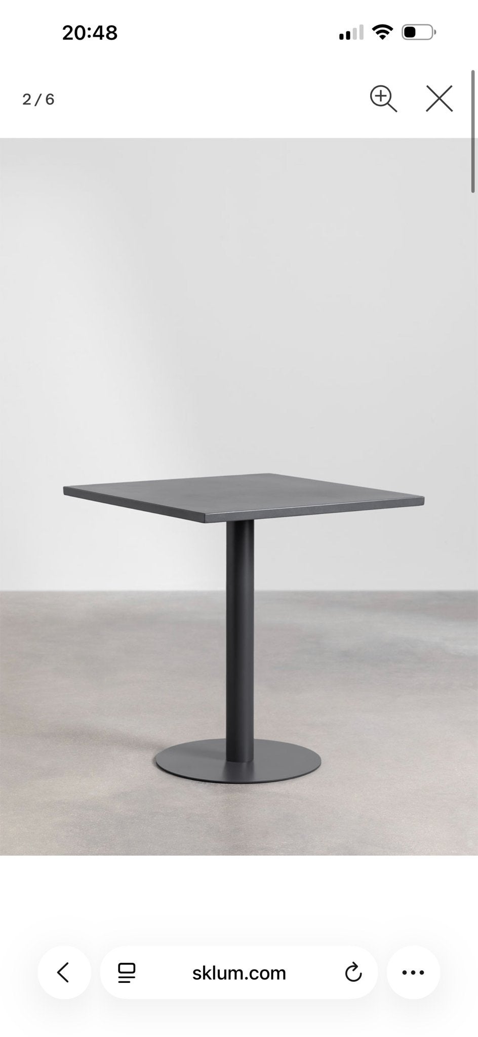 Stijlvolle vierkante tuintafel - Modern design, Ophalen, Minder dan 50 cm, Vierkant, Metaal