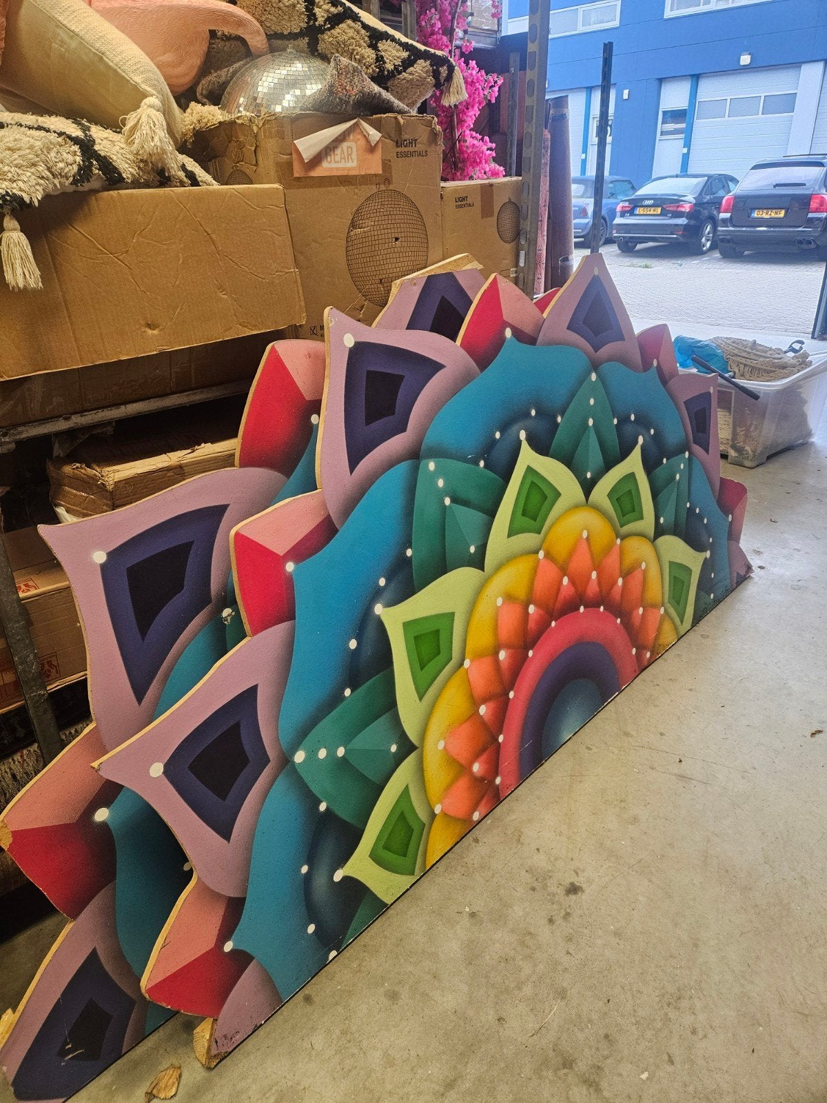 Kleurrijke Mandala Wanddecoratie - Oosters Design, Ophalen, Oosters, Hout, Meerkleurig