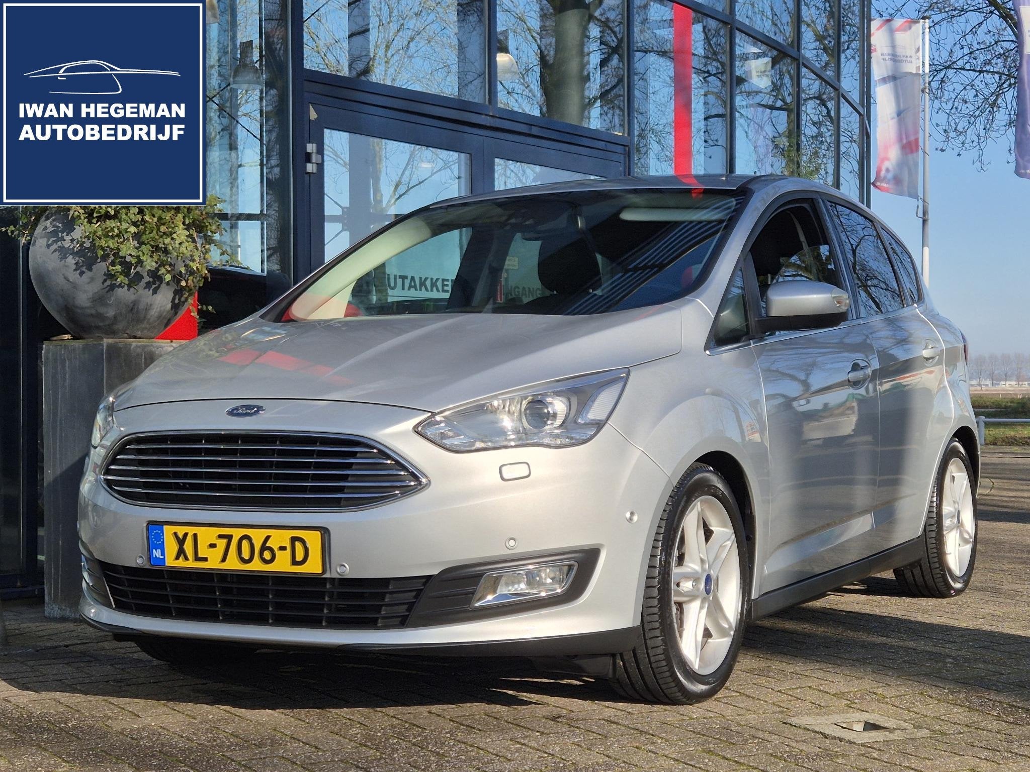 Ford C-Max 1.0 Titanium 125PK | Navigatie | Parkeersensoren, Auto's, Voorwielaandrijving, 12 maanden, Euro 6, Handgeschakeld