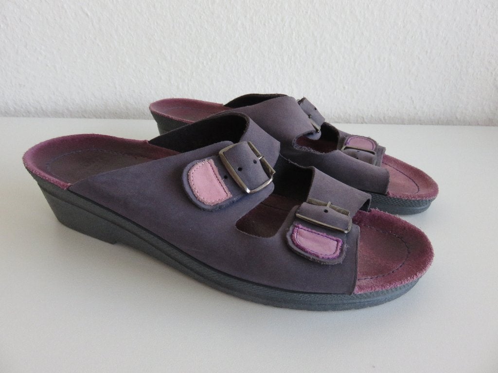 Rohde sandaal pantoffels, paarse comfort sandalen maat 38, Overige kleuren, Rohde, Gedragen, Sandalen of Muiltjes