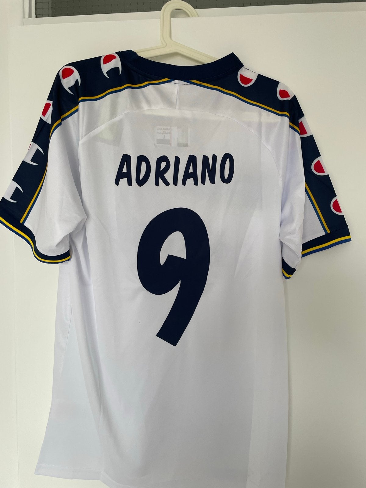 Vintage Parma AC Adriano #9 Champion retro large buffon roma, Maat 52/54 (L), Wit, Nieuw, Ophalen of Verzenden