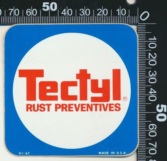 Sticker: Tectyl - Rust preventives (Glans), Verzamelen, Stickers, Zo goed als nieuw, Bedrijf of Vereniging, Ophalen of Verzenden