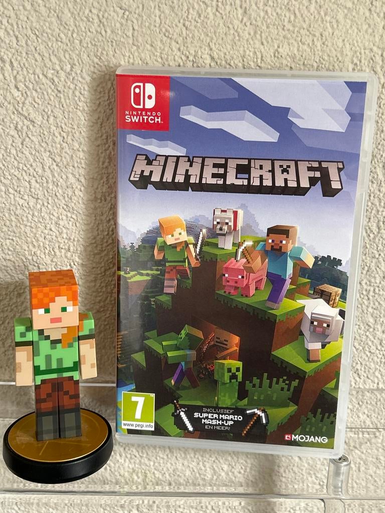 Nintendo Switch Minecraft + Steve amiibo, Eén computer, Ophalen of Verzenden, Zo goed als nieuw, 3 spelers of meer