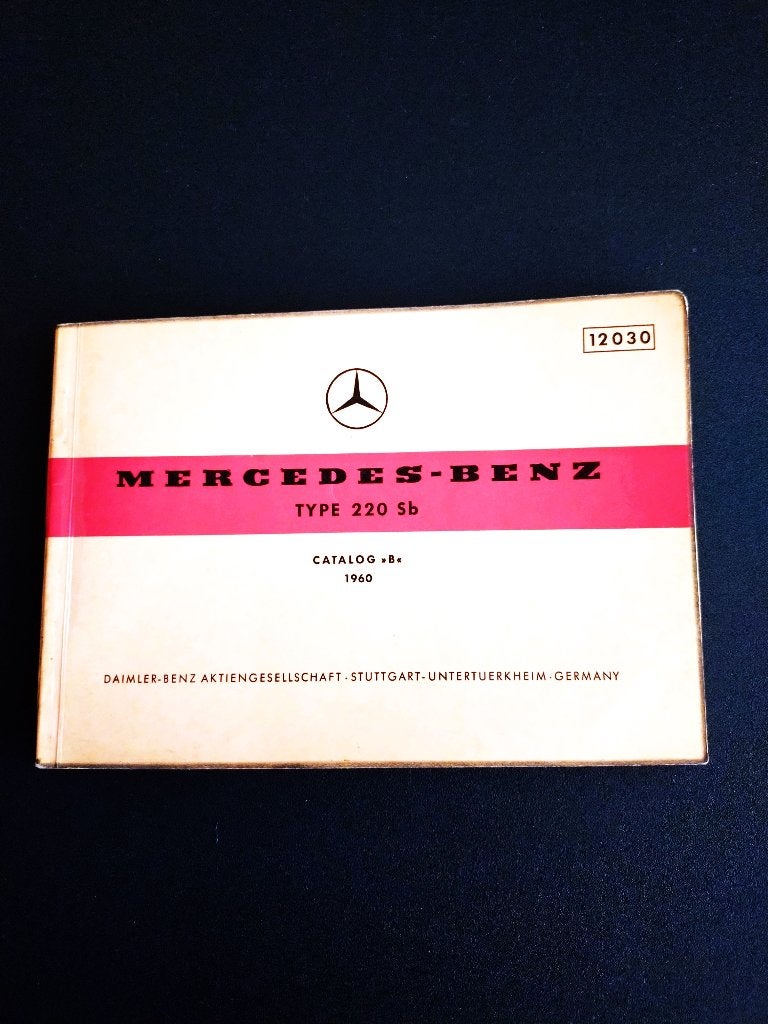 Mercedes-Benz Type 220 Sb/W111.2, onderdelenboek, 1960, Ophalen of Verzenden