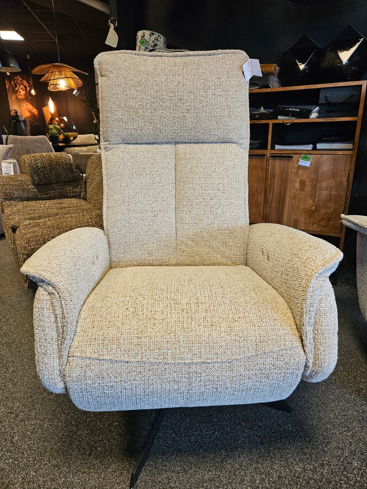 relaxfauteuil TEUN accu aktie, Huis en Inrichting, Fauteuils, Verzenden, Nieuw, Stof, 50 tot 75 cm
