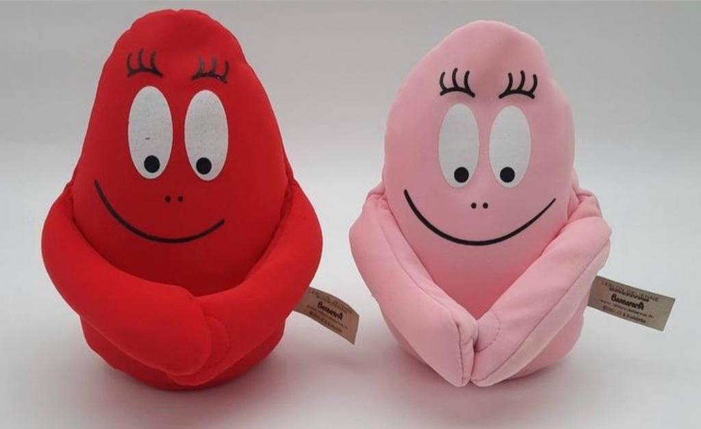 Barbapapa en Barbaborre knuffeltjes ca. 18cm hoog uit 2006, Ophalen of Verzenden, Gebruikt, Overige typen