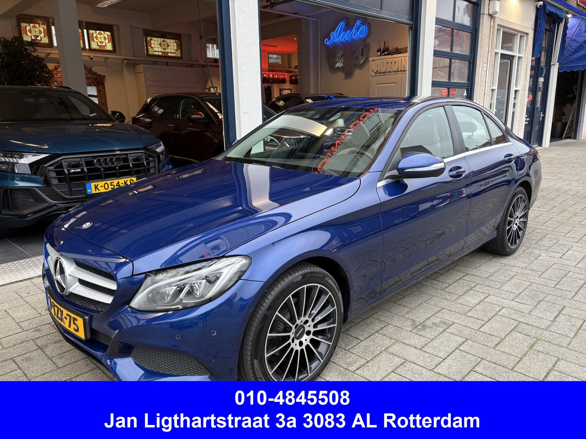 Mercedes-Benz C-Klasse 180 Ambition NL AUTO/TOPSTAAT, Achterwielaandrijving, Gebruikt, Blauw, Bedrijf