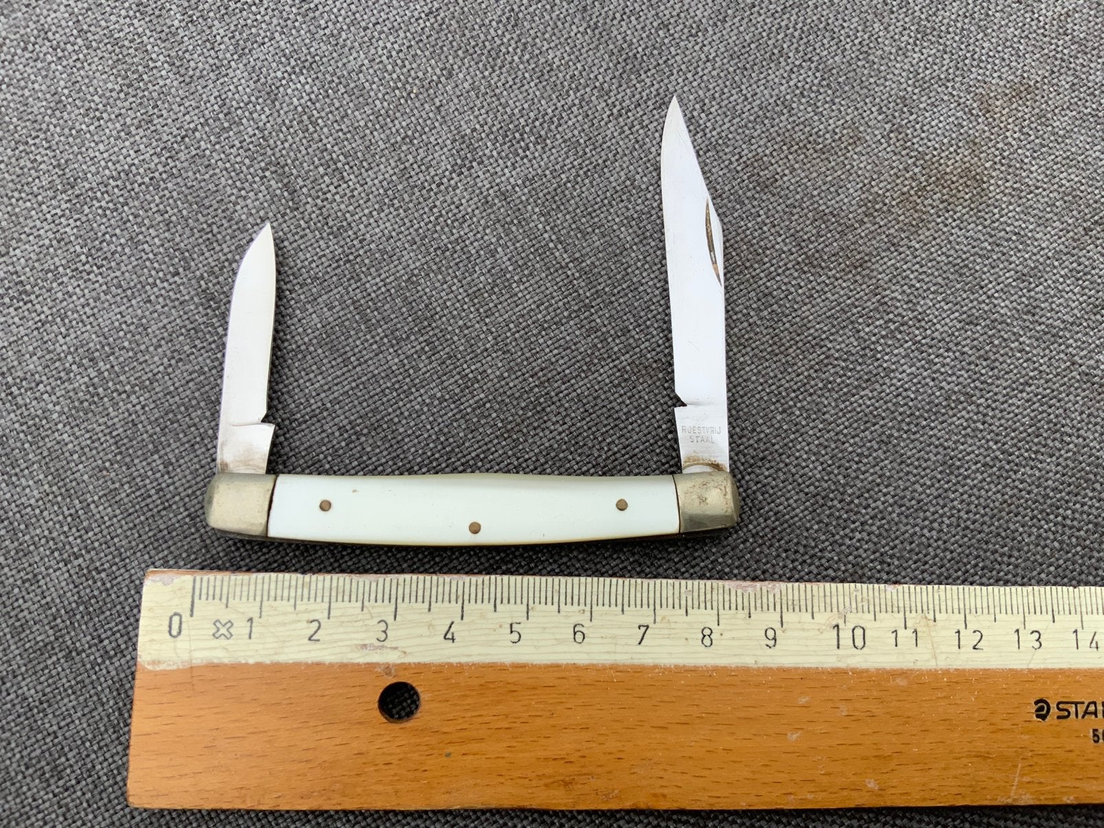 Vintage Zakmes Stockman Pennemes Parelmoer Greepjes, Ophalen of Verzenden