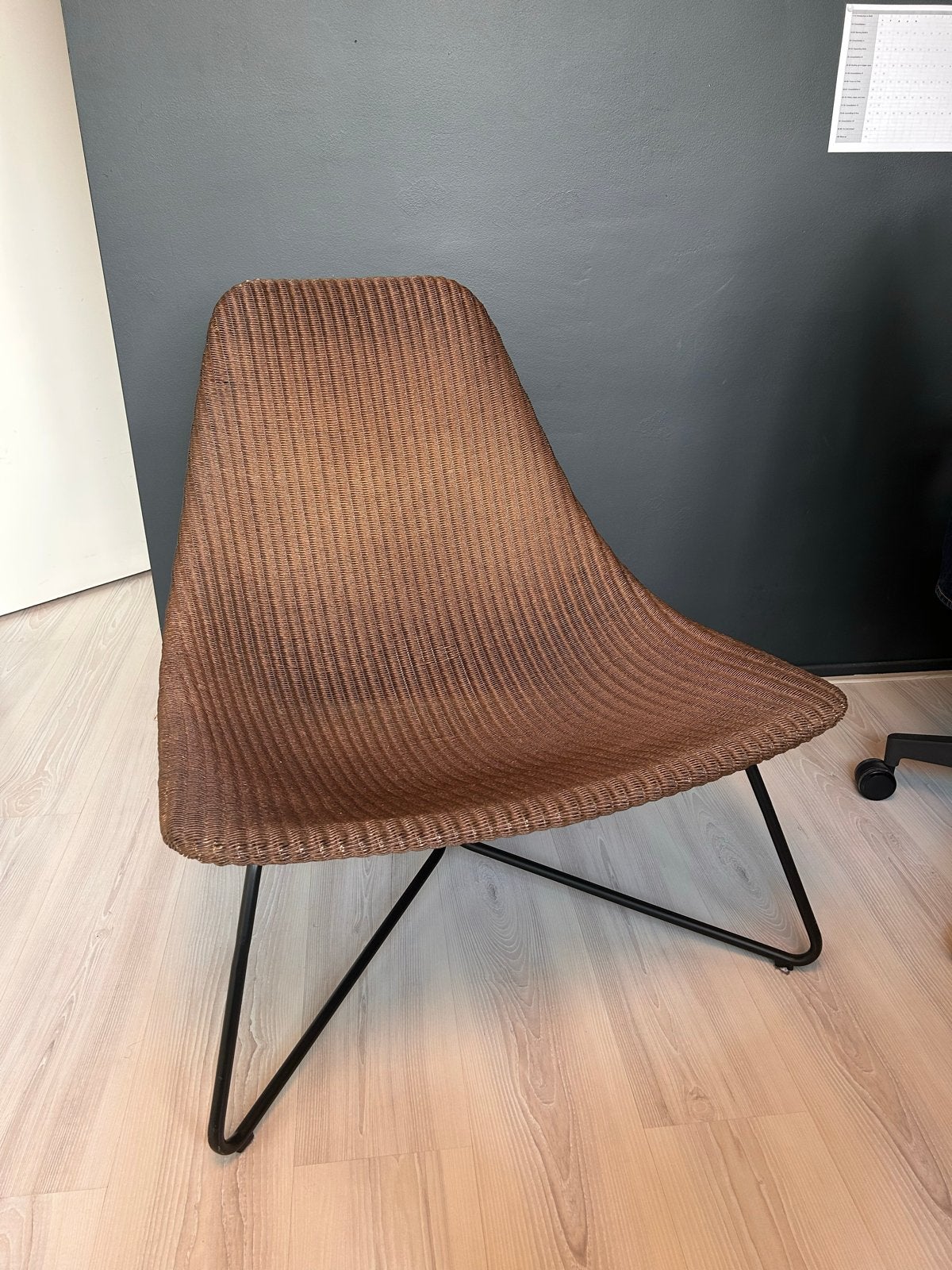 Lounge Stoel, Huis en Inrichting, Stoelen, Ophalen, Bruin, Riet of Rotan, Zo goed als nieuw