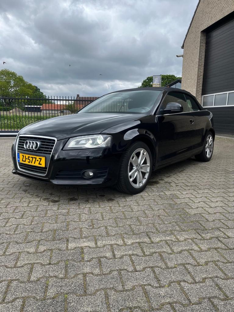 Audi A3 1.2 Tfsi 77KW Cabriolet 2010 Zwart, Voorwielaandrijving, Euro 5, Stof, Zwart