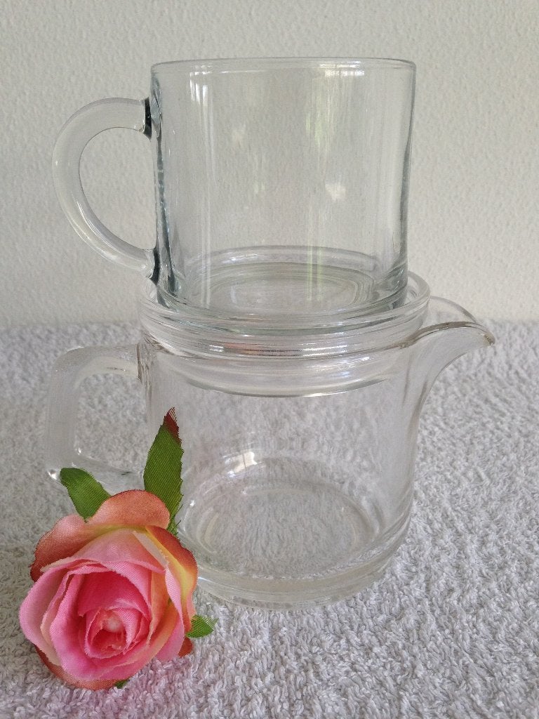 💖Vintage Pickwick D.E TEA FOR ONE Potje & Theeglas., Verzenden, Zo goed als nieuw, Overige typen