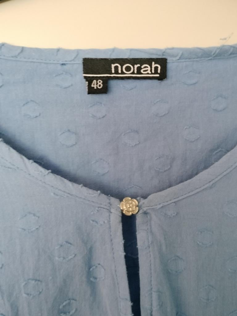 Norah Lichtblauwe Blouse Maat 48, Norah, Ophalen of Verzenden, Zo goed als nieuw, Blauw