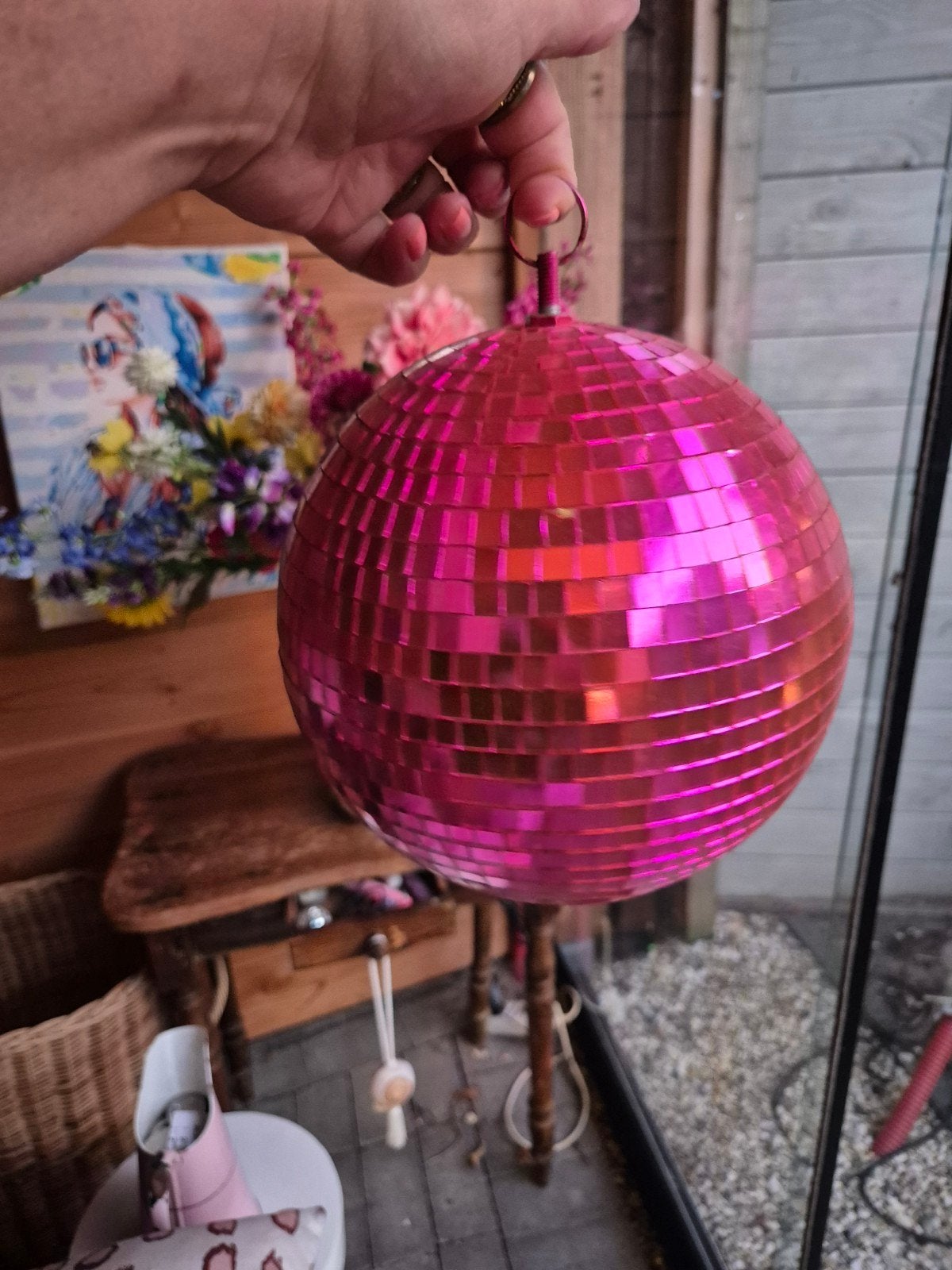 roze discobal, Muziek en Instrumenten, Licht en Laser, Ophalen of Verzenden, Discobol