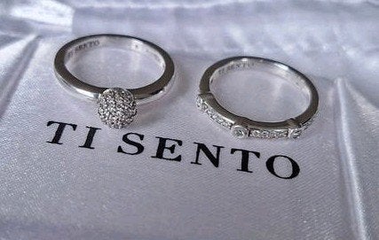 Twee Ti Sento ringen maat 16/50, Ophalen of Verzenden, Dame, Zilver, Zilver