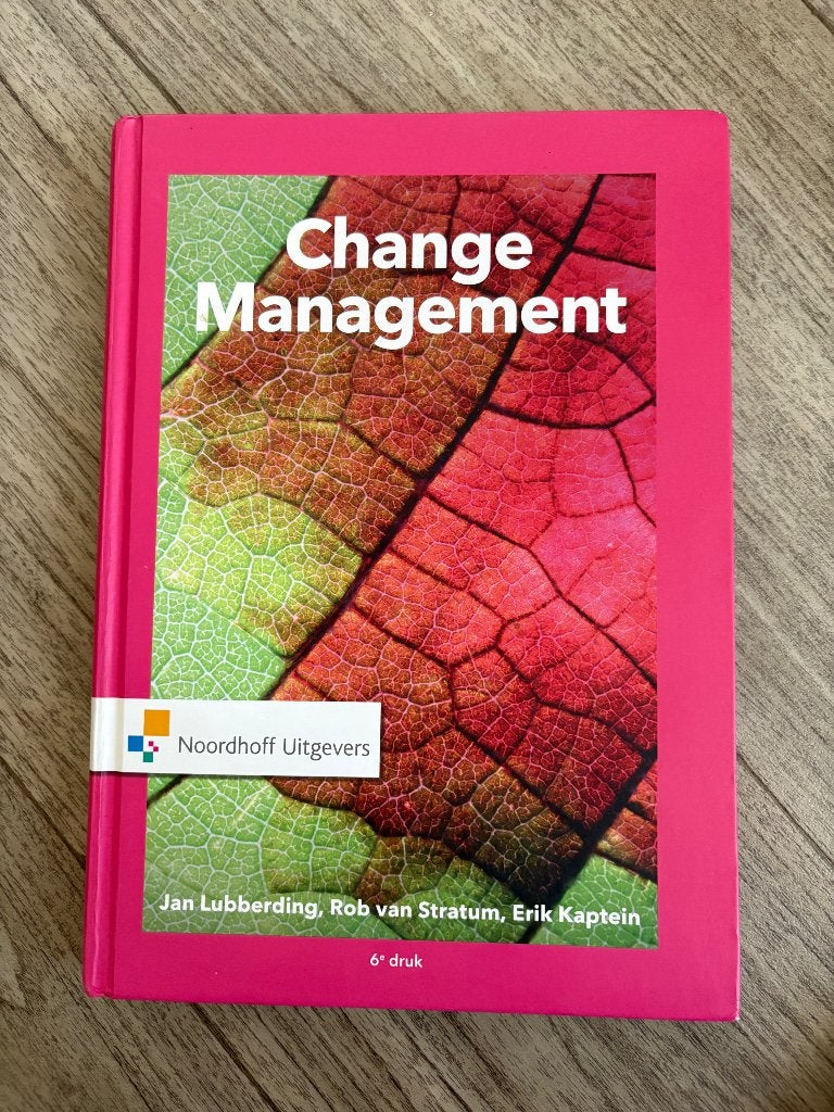 Change Management, Ophalen of Verzenden, Alpha, Zo goed als nieuw, HBO