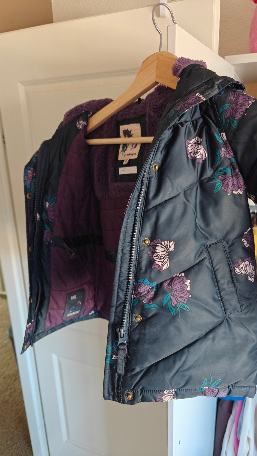 Z8 Collection winterjas maat 92/98 met bloemenprint, Meisje, Ophalen of Verzenden, Zo goed als nieuw, Z8 Collection