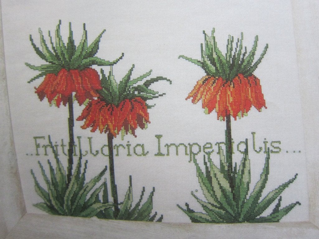 borduurpatroon fritillaria imperialis keizerskroon VOORJAAR, Ophalen of Verzenden, Zo goed als nieuw, Handborduren, Patroon