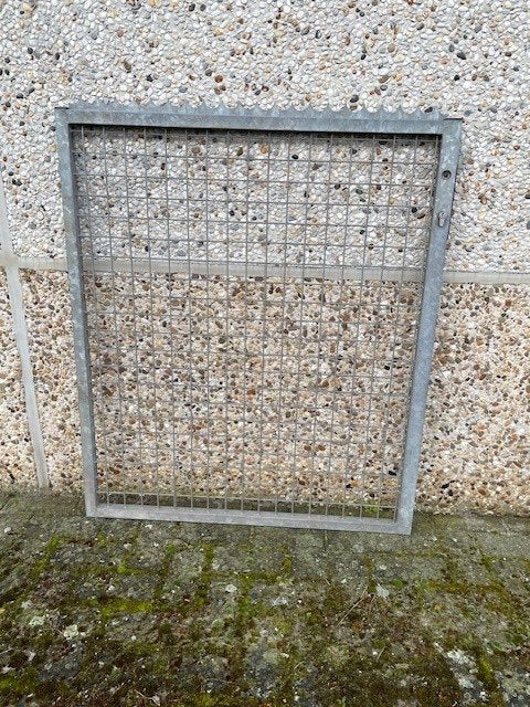 poort met staalmat, Tuin en Terras, Ophalen, Staal, Minder dan 100 cm, 100 tot 150 cm