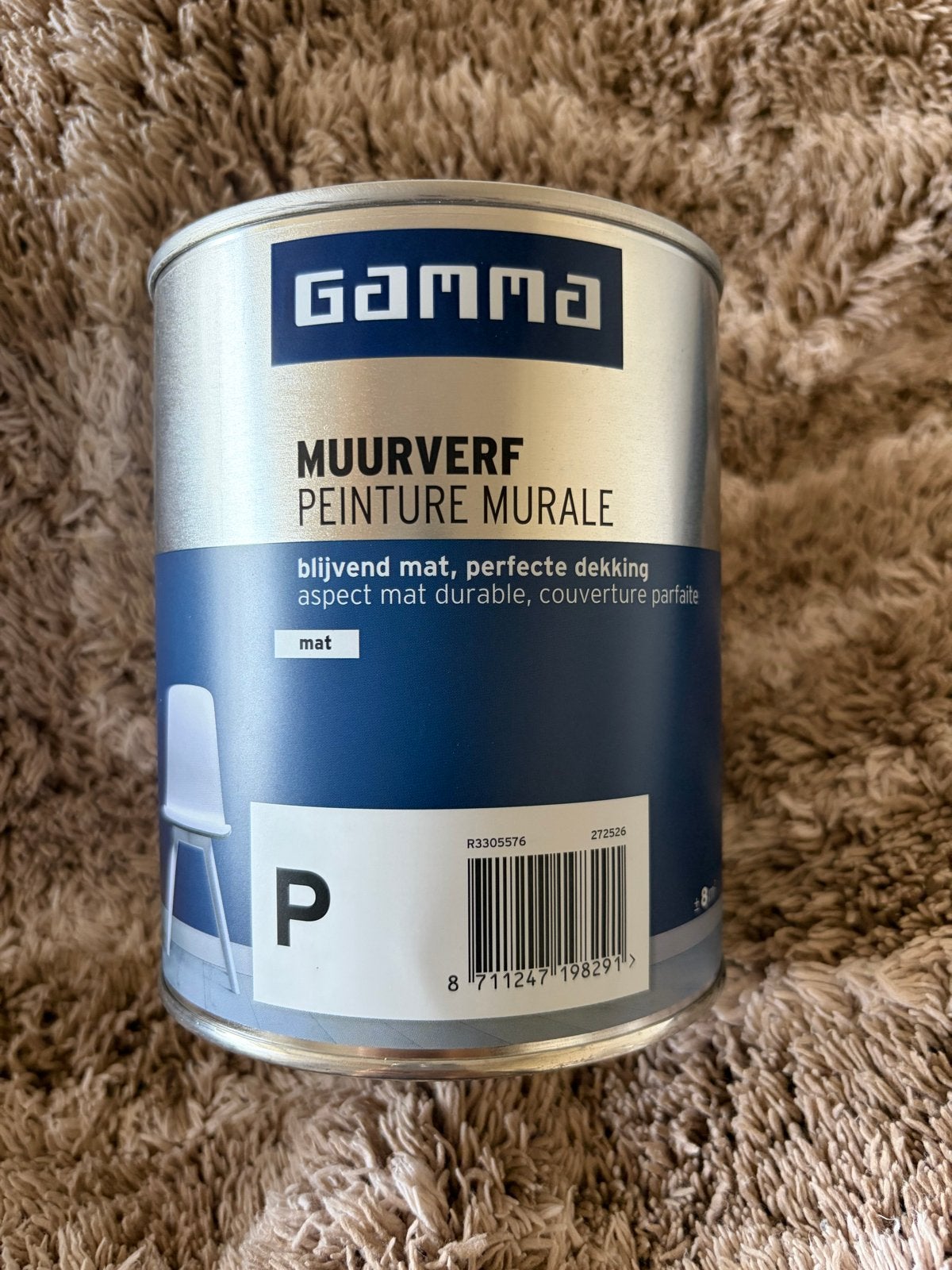 Gamma Muurverf 1L - In The Buff (Warm Beige), Ophalen, Beige, Nieuw, Verf