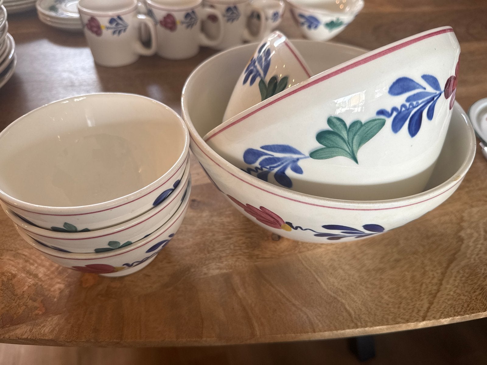 Schalen set Boerenbont Royal Sphinx handgeschilderd, Ophalen of Verzenden