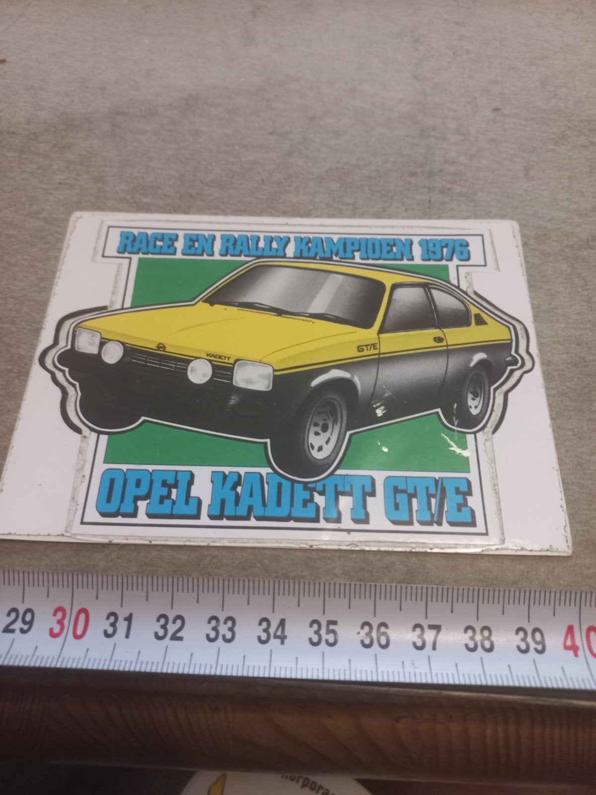 Vintage Opel Kadett GTE Race & Rally Kampioen Sticker, Ophalen of Verzenden, Gebruikt