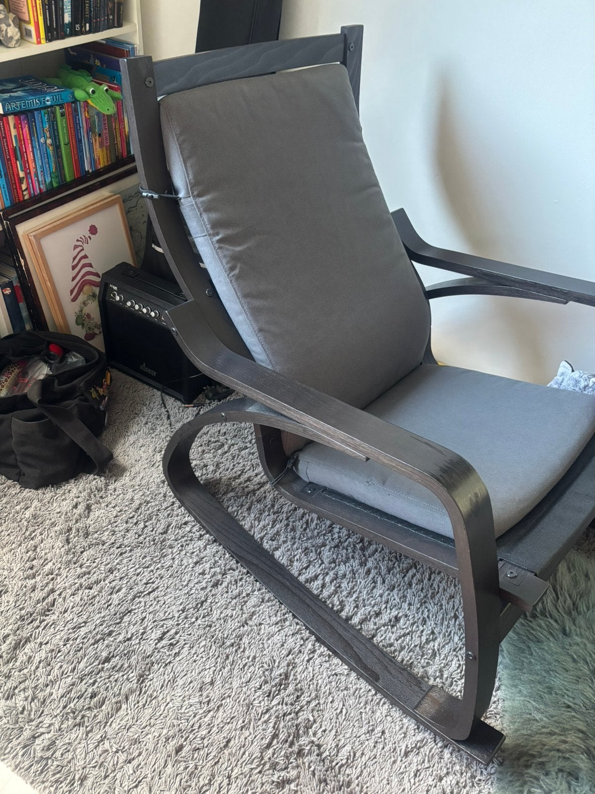 Poäng schommelstoel van Ikea, Huis en Inrichting, Fauteuils, Ophalen, Zo goed als nieuw