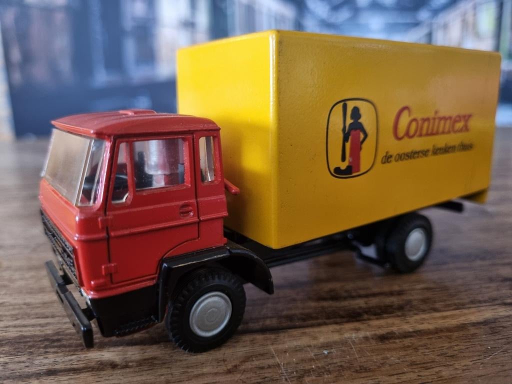 LION Car DAF Conimex vrachtwagen model - Zo goed als nieuw, Overige merken, Groter dan 1:32, Ophalen of Verzenden, Zo goed als nieuw