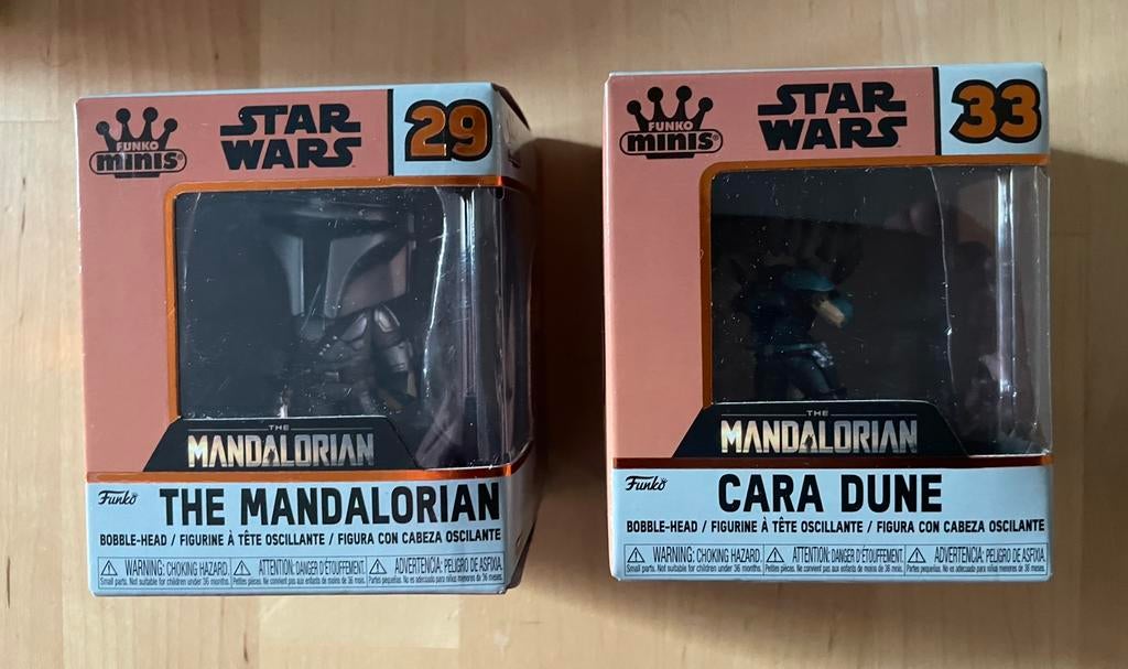 Funko Minis The Mandalorian: The Mandalorian & Cara Dune, Verzamelen, Star Wars, Ophalen of Verzenden, Nieuw