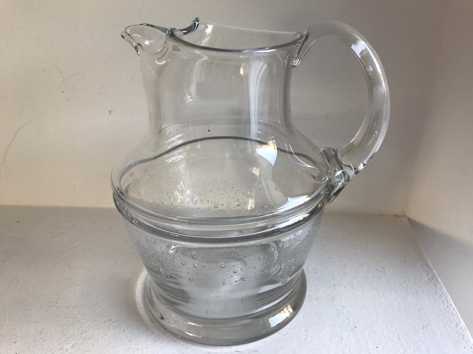 Waterkan met oor glas, Antiek en Kunst, Antiek | Glas en Kristal, Ophalen of Verzenden