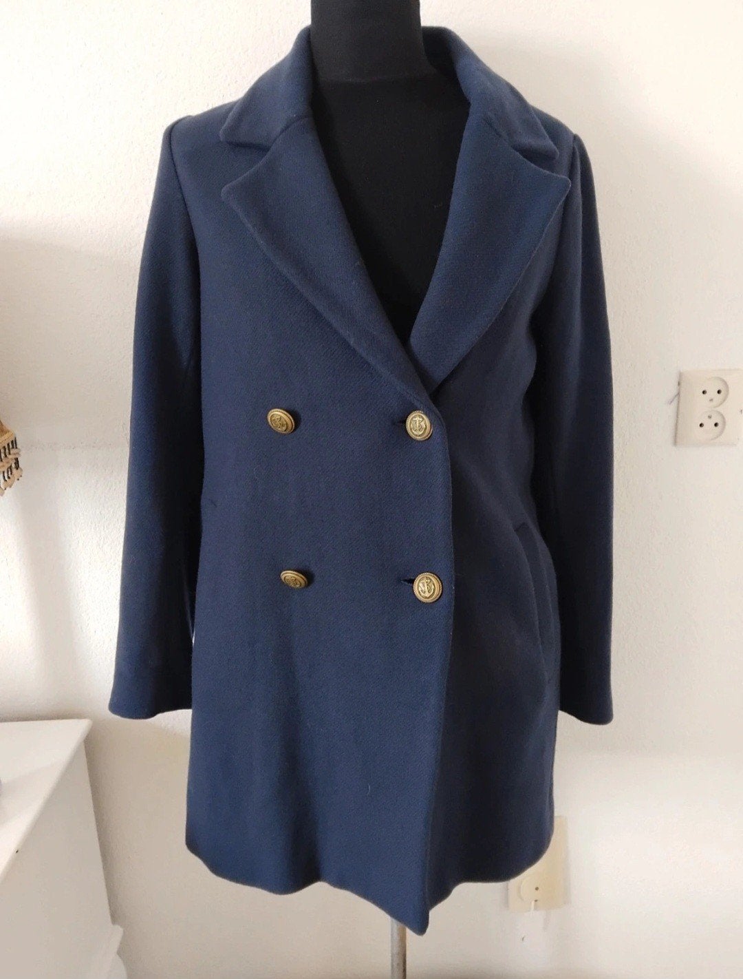 Essentiel Antwerp marineblauwe jas met gouden knopen, Maat 38/40 (M), Blauw, Ophalen of Verzenden, Zo goed als nieuw