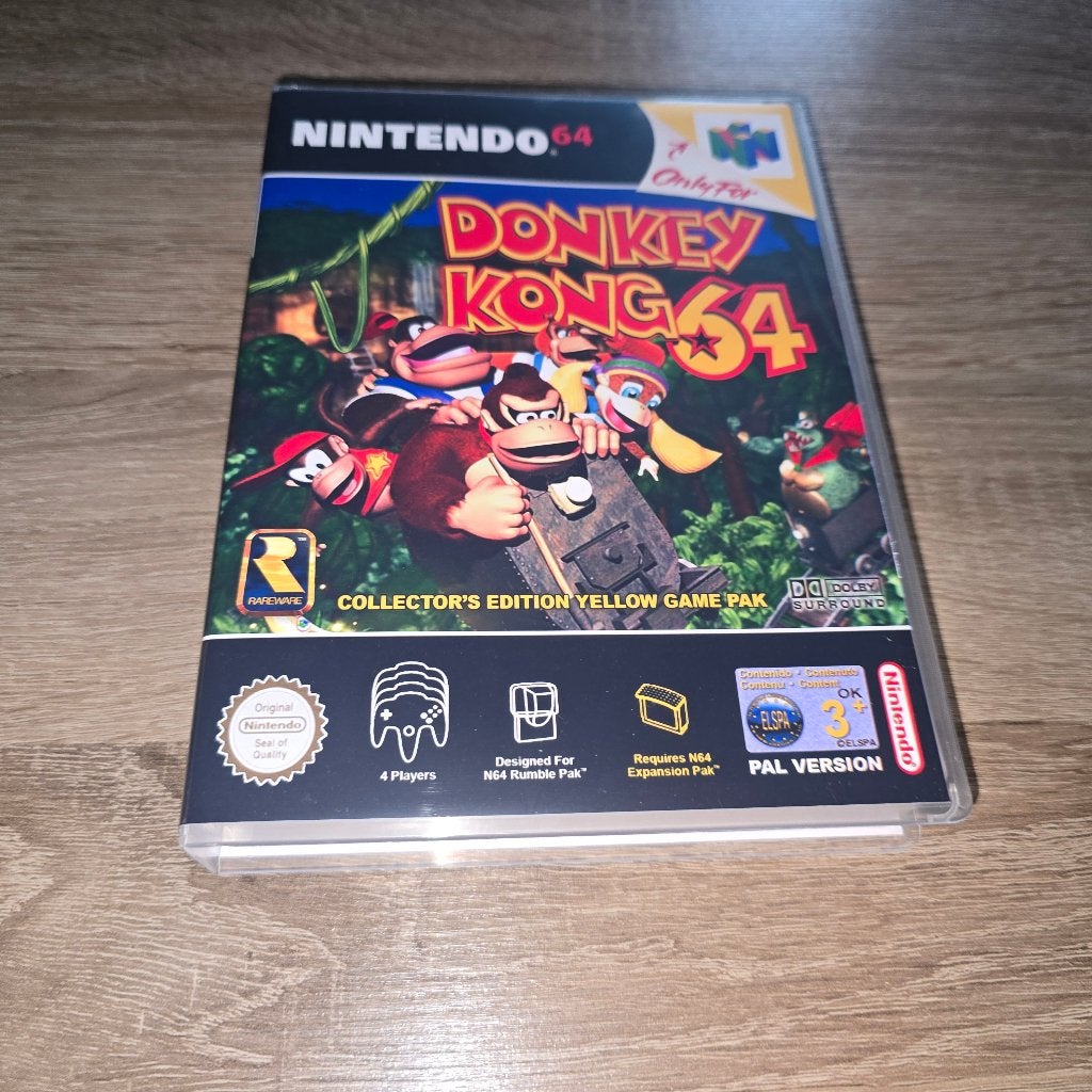 Donkey Kong 64 N64 Game Case (3), Spelcomputers en Games, Games | Nintendo 64, Avontuur en Actie, Verzenden, 1 speler, Zo goed als nieuw