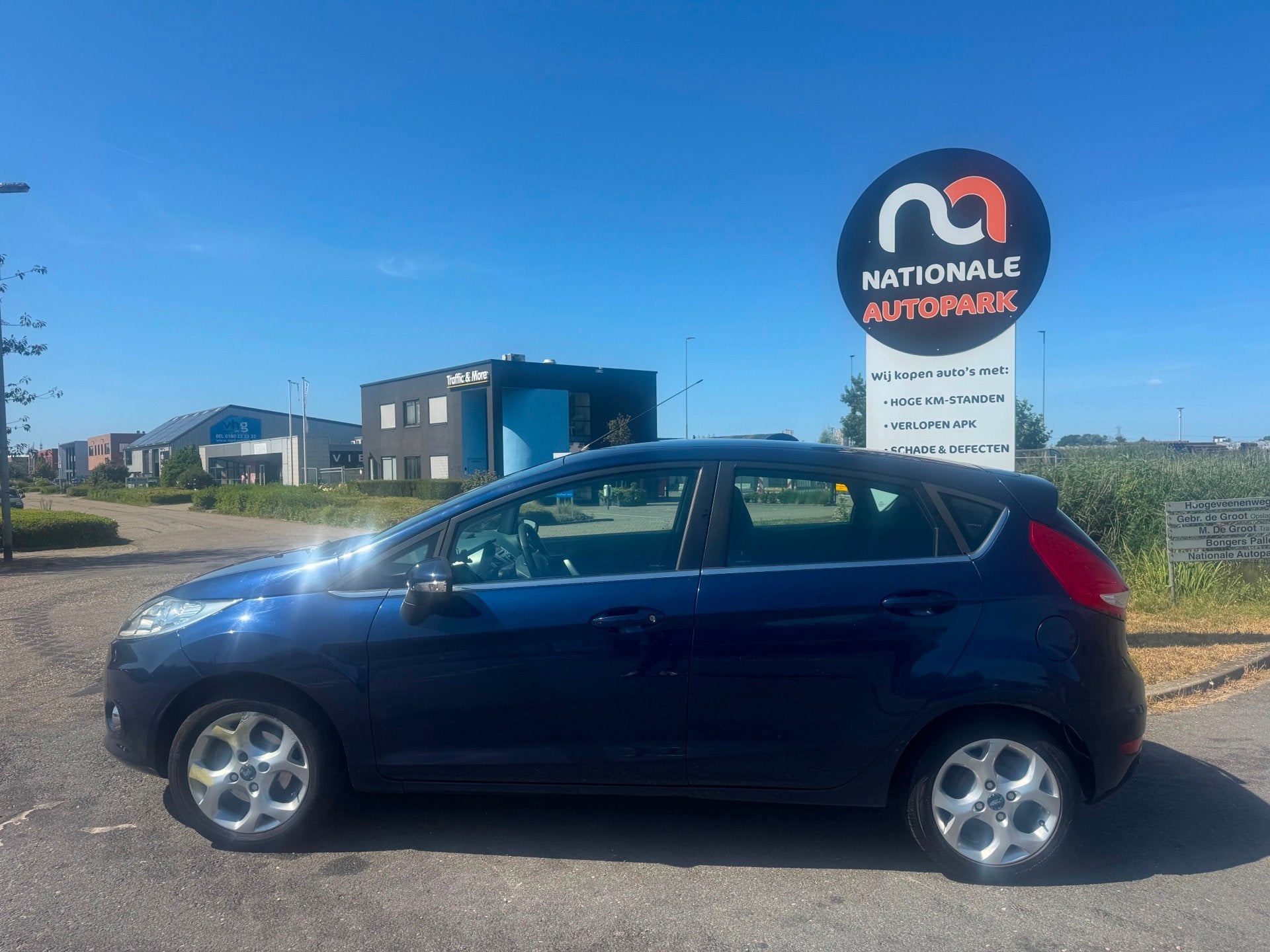 Ford Fiesta | 2010 | 1.6 Titanium | Export en Handel, Voorwielaandrijving, Blauw, Origineel Nederlands, Bedrijf
