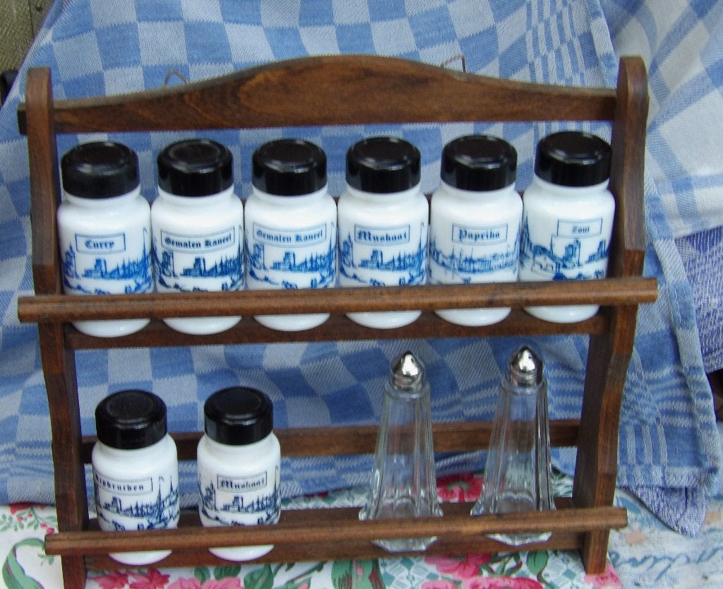 brocant keukenrekje/ kruidenrek/ opbergrek, Antiek en Kunst, Ophalen of Verzenden