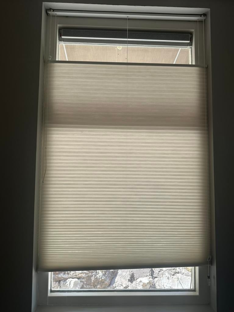 Plissé raambekleding Luxaflex 95,2 x 170 cm, Ophalen, Gebruikt, Wit, 50 tot 100 cm