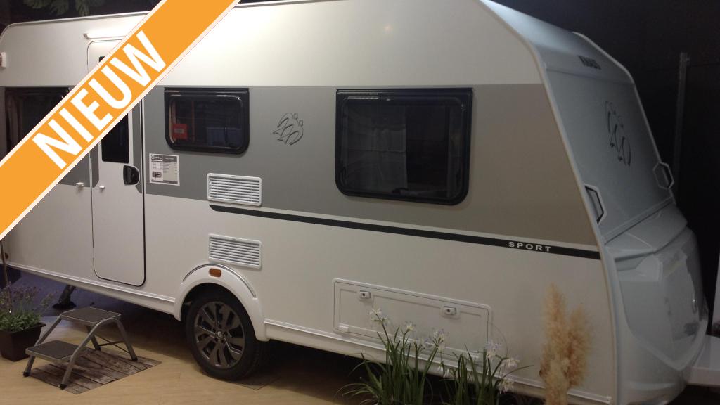 Knaus Sport 460 EU, Caravans en Kamperen, Caravans, tot en met 4, 1000 - 1250 kg, Standaardzit, Knaus, 2 aparte bedden, Overige typen