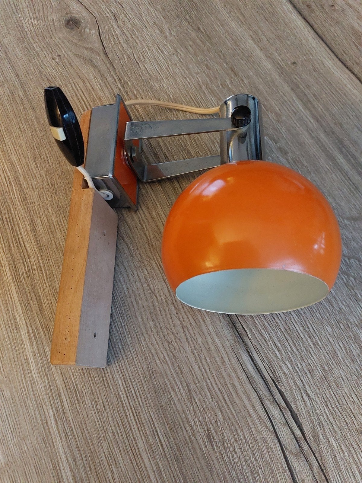 vintage Lamp wand bol, Ophalen of Verzenden