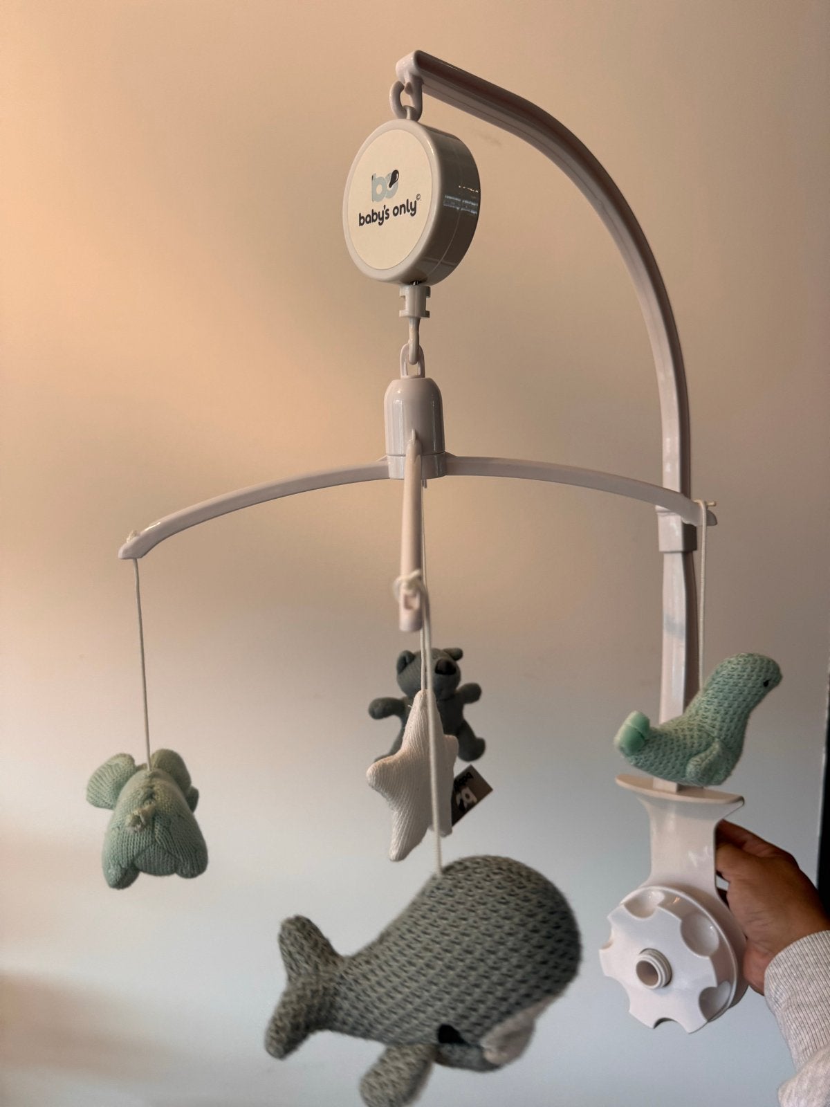 Baby's Only Muziekmobiel Stonegreen/Mint/Wit, Ophalen of Verzenden, Zo goed als nieuw, Mobiel, Met geluid