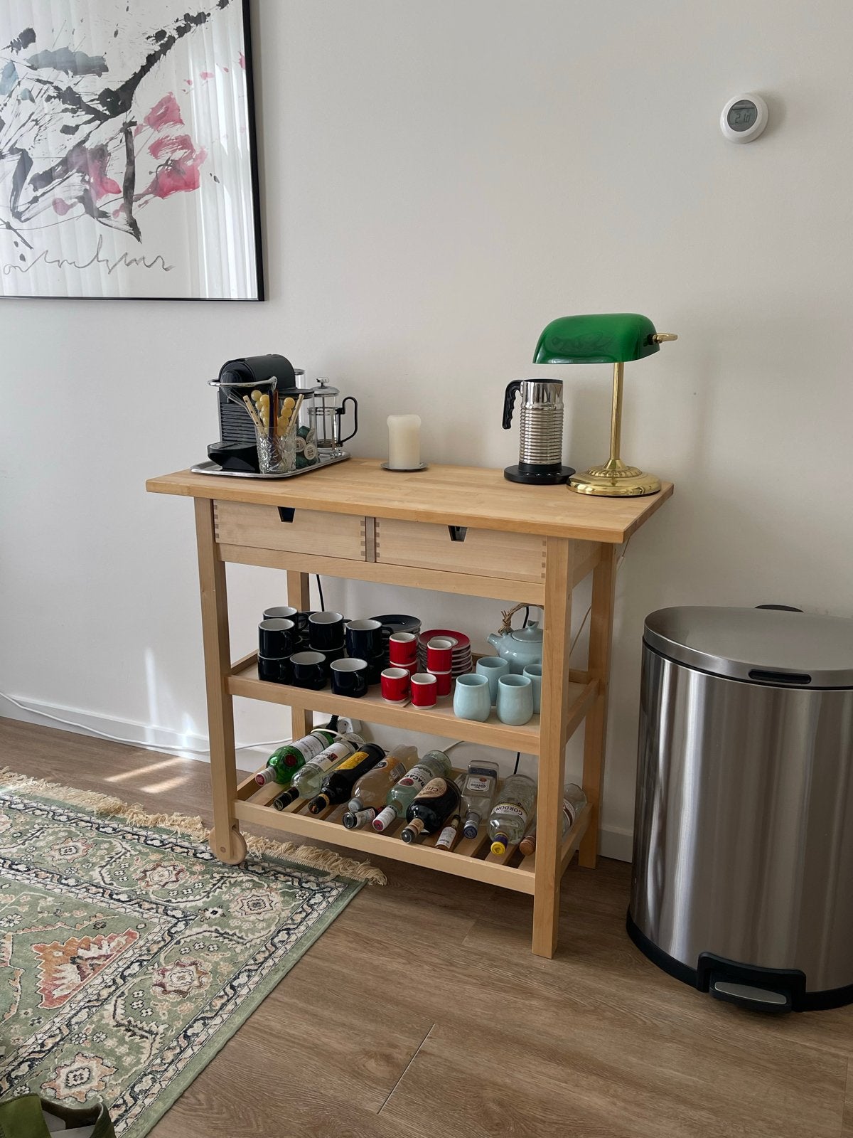 IKEA FÖRHÖJA Roltafel - Berkenhout, Zo goed als nieuw, Ophalen, Zo goed als nieuw, 75 cm of meer, 60 cm of meer