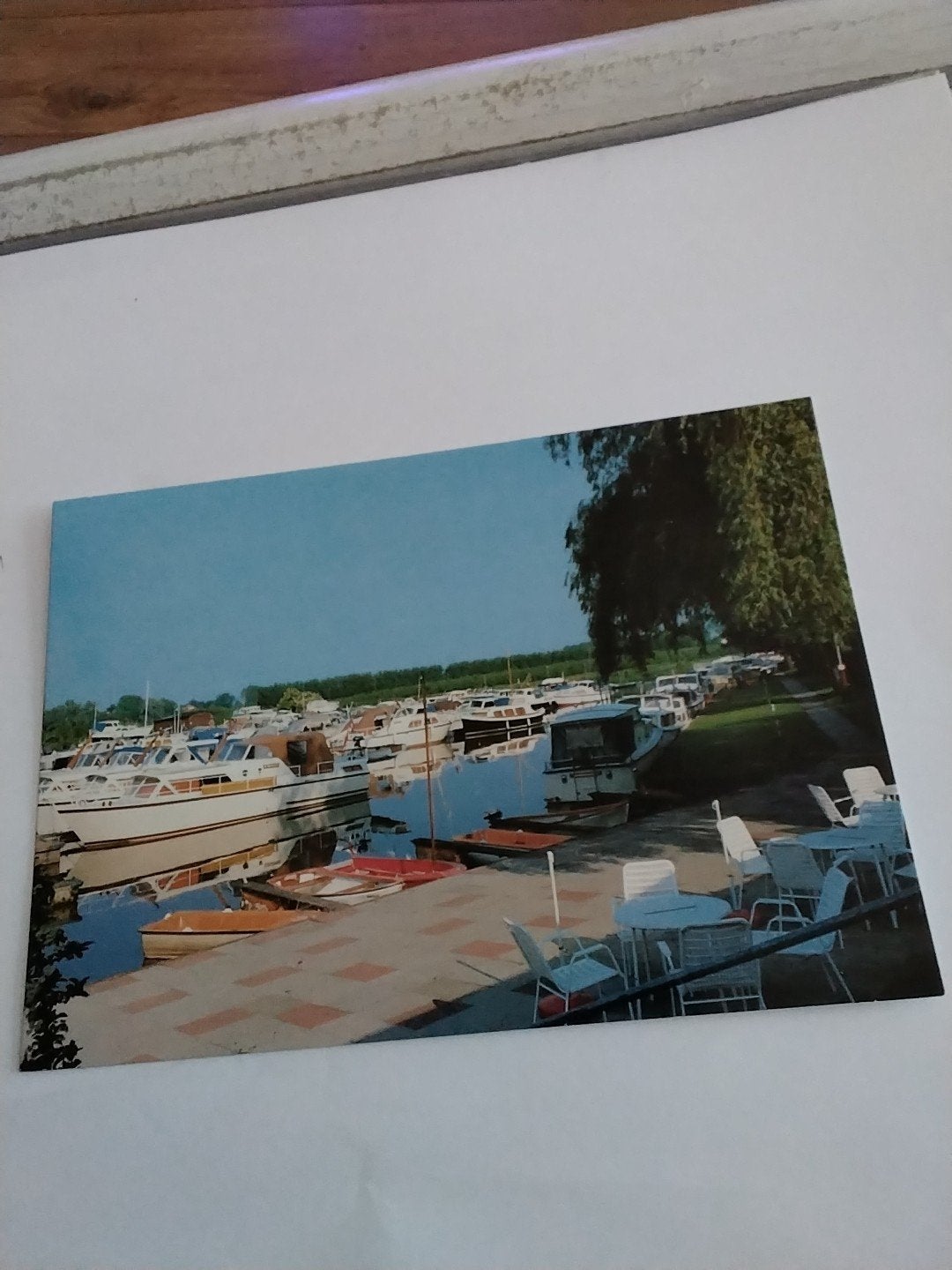 Oude Ansichtkaart Geldermalsen Jachthaven 'Achter 't Veer', Ophalen of Verzenden