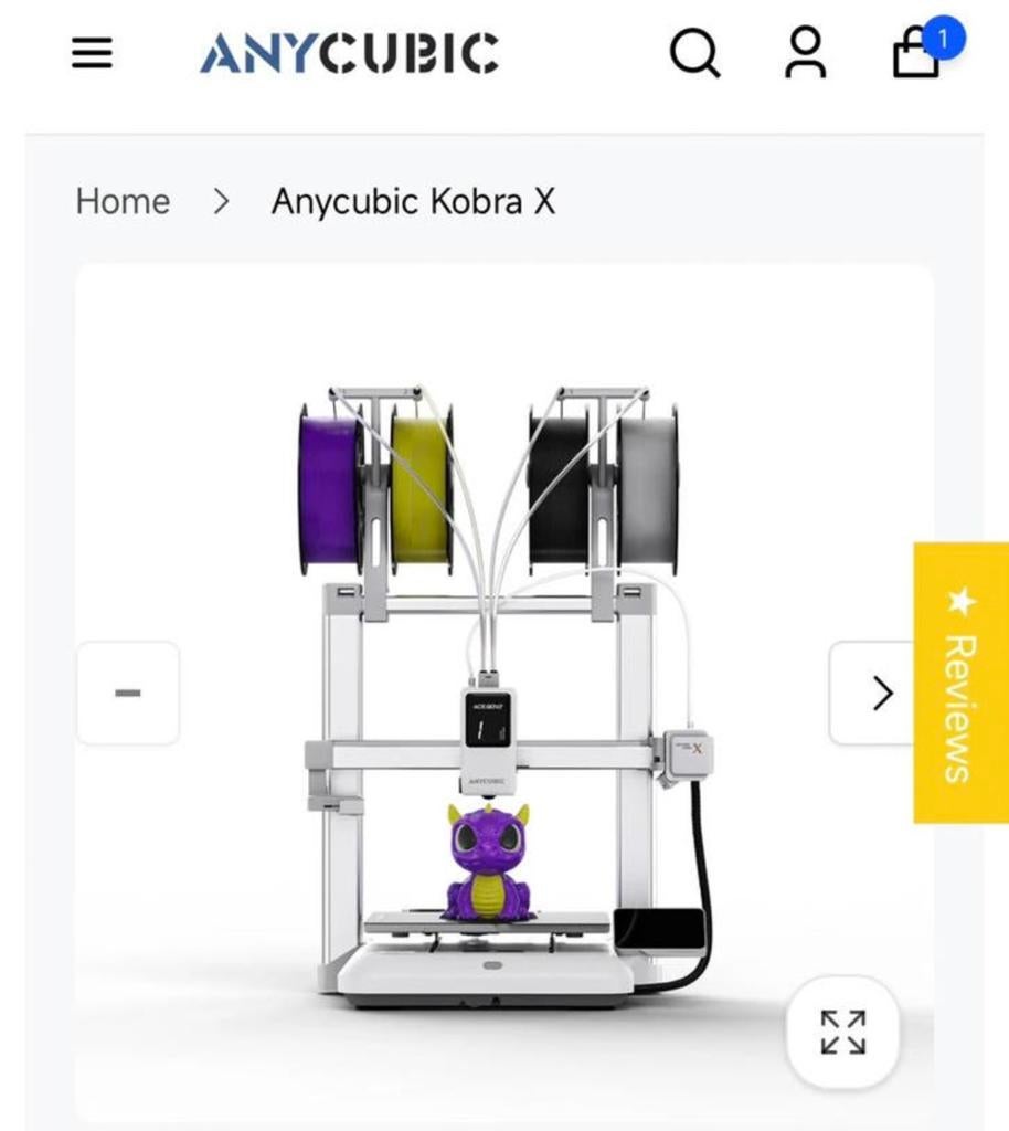 Anycubic Kobra X - 3D Printer, Computers en Software, 3D Printers, Zo goed als nieuw, Ophalen