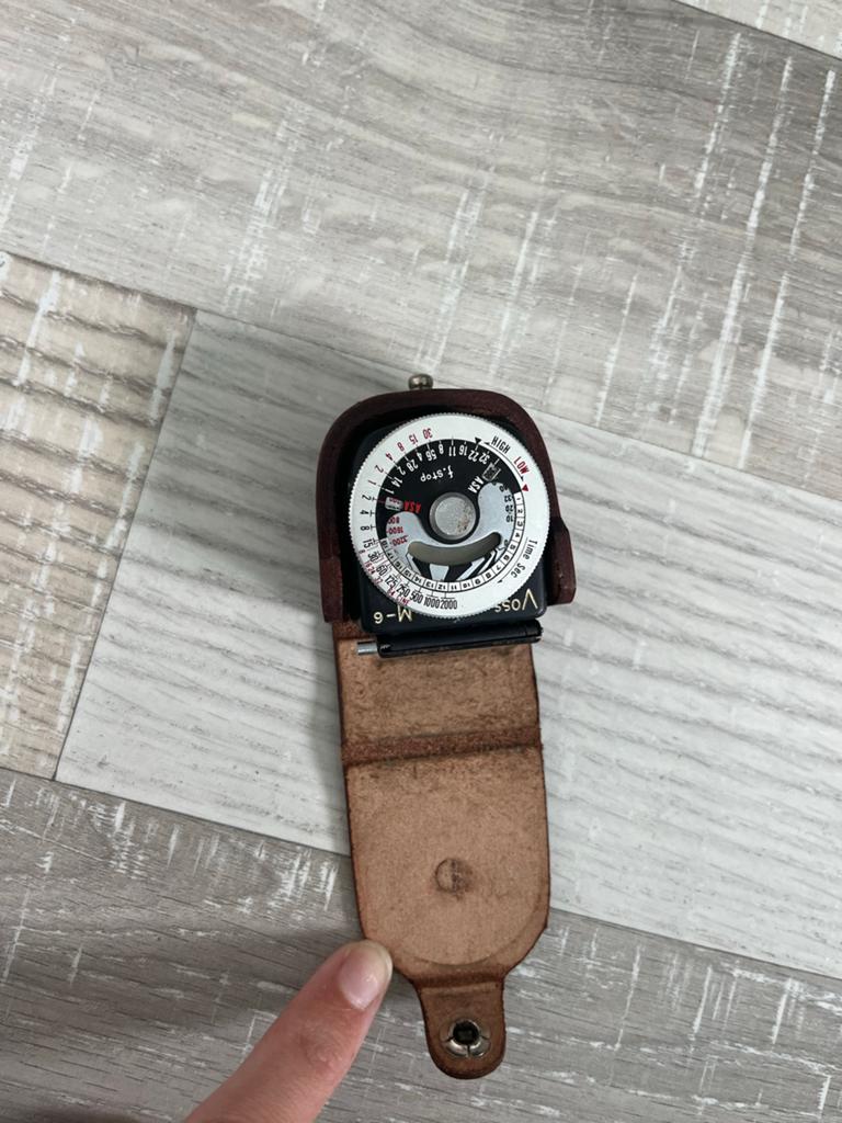 Vintage Voigtländer VOSC M-6 Belichtingsmeter met Leren Hoes, Ophalen of Verzenden, Gebruikt