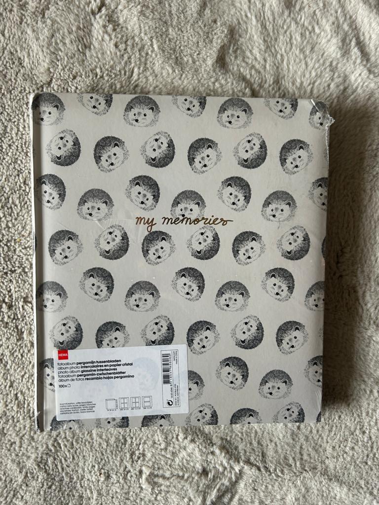 Hema Fotoalbum 'My Memories' met egeltjes - Nieuw in folie, Audio, Tv en Foto, Fotoalbums en Accessoires, Ophalen, Nieuw, Fotoalbum