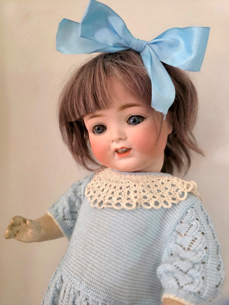 Antieke pop, schattig meisje, heubach 342, Ophalen, Gebruikt, Pop